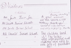 Extract Visitors Book